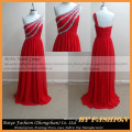 2017 red tube sex women party dress or christmas Rhinestones Chiffon Evening Dress Red Short One Shoulder